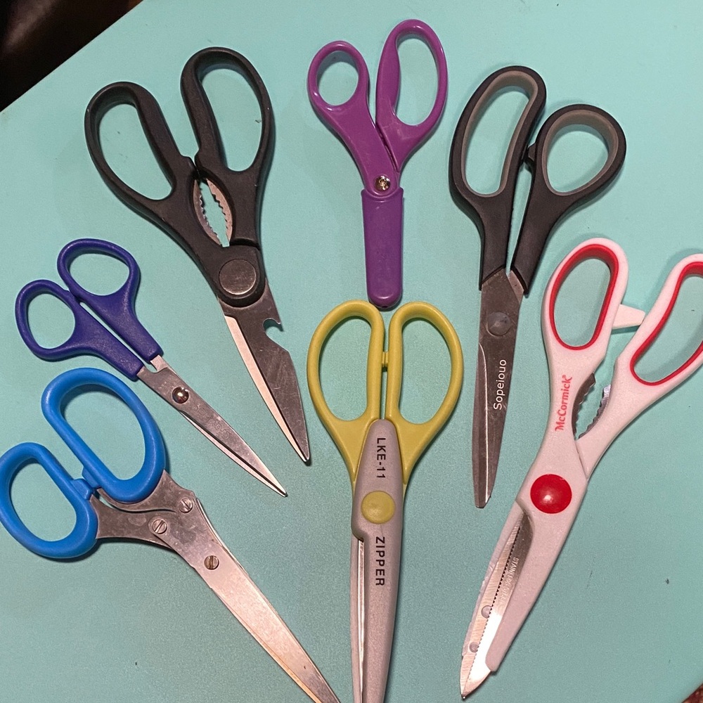 Assorted Colorful Scissors Set for Home School Office Projects Artists Children